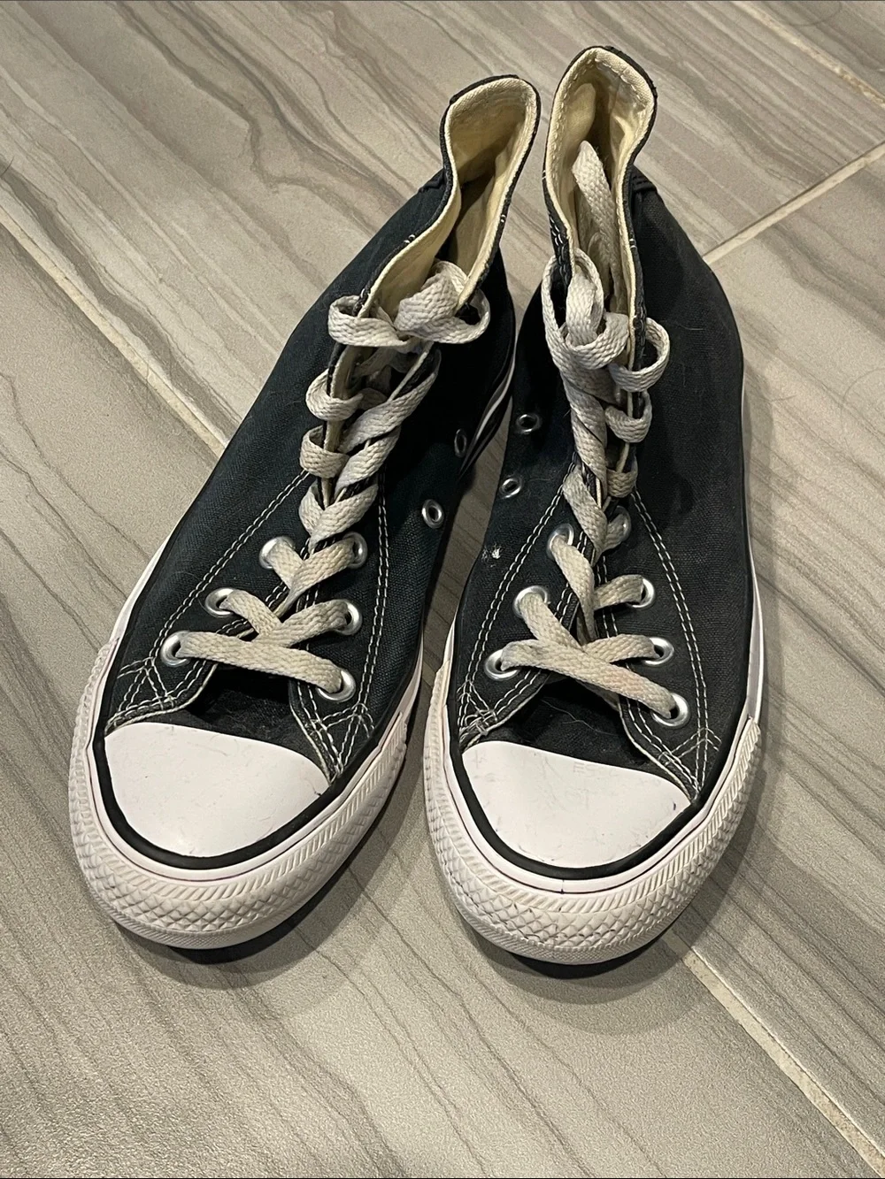 Converse Black and White High-Top Canvas Sneakers - Men's
